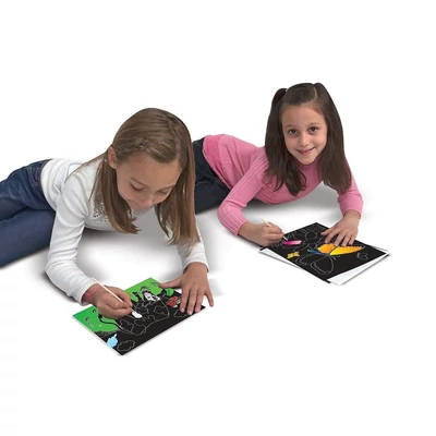 Kép 2/2 - Melissa & Doug Kreatív játék képkarc, pillangók és virágok