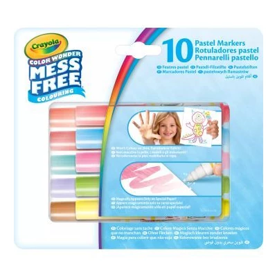 Crayola Color Wonder: Maszatmentes pasztell mini filctoll - 10 db-os