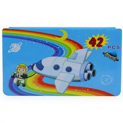 Kép 9/9 - Tolltartó, Színezõ klt., zsírkréta, festék, filctoll, 2 szín, 23x14 cm dob.