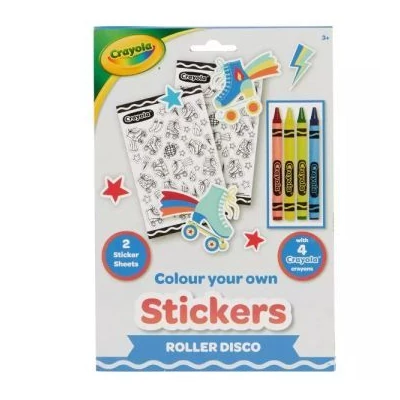 Crayola: Színezhető matricakészlet zsírkrétával - többféle