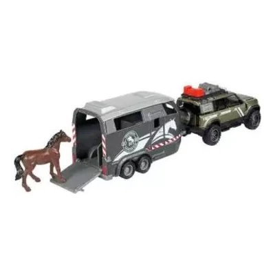 Majorette: Land Rover lószállító autó fény- és hanghatásokkal - 25 cm