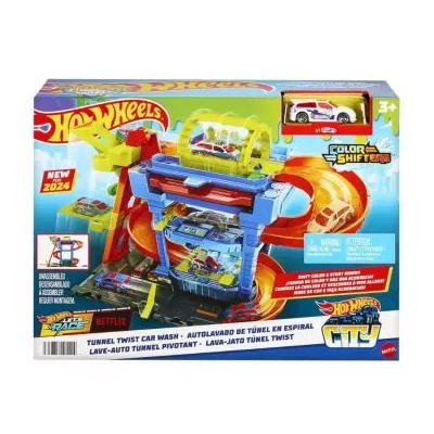 Hot Wheels City: Emeletes autómosó pályaszett színváltós kisautóval