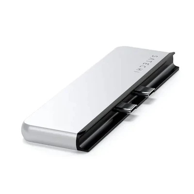 Kép 3/6 - Satechi DUAL USB-C HUB for SURFACE PRO 9 (1x USB4 Pass-through Port 100W PD, 1x 6K/60Hz or Dual 4K/60Hz Video 40Gbps,2x USB-C 3.2 Gen 2 Port, 1x USB-A 3.2 Gen 2, HDMI 2.0 Port (4K/60Hz) SD/microSD)