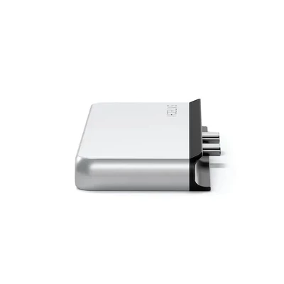 Kép 4/6 - Satechi DUAL USB-C HUB for SURFACE PRO 9 (1x USB4 Pass-through Port 100W PD, 1x 6K/60Hz or Dual 4K/60Hz Video 40Gbps,2x USB-C 3.2 Gen 2 Port, 1x USB-A 3.2 Gen 2, HDMI 2.0 Port (4K/60Hz) SD/microSD)