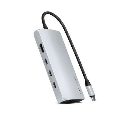 Satechi USB-C MultiPort Adapter 8K with Ethernet V3 - Silver