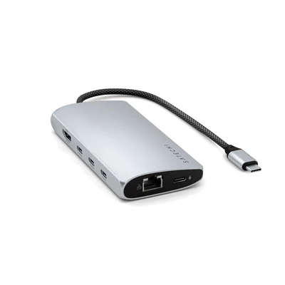 Kép 2/5 - Satechi USB-C MultiPort Adapter 8K with Ethernet V3 - Silver