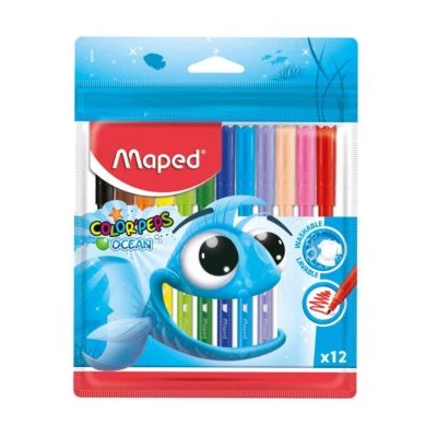 MAPED: Color Peps Ocean kimosható filctollkészlet, 2mm - 12 db