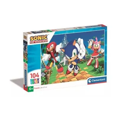 Clementoni: Sonic, a sündisznó és barátai - 104 darabos puzzle