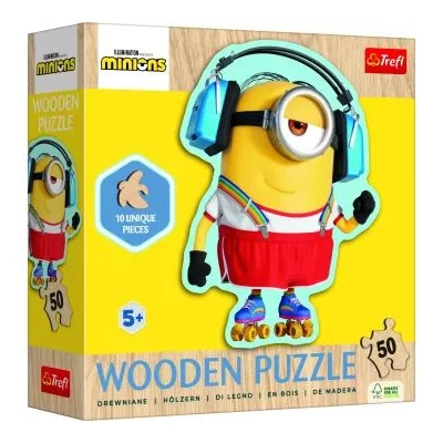 Trefl Wooden: Őrült Minyon puzzle fából - 50 darabos