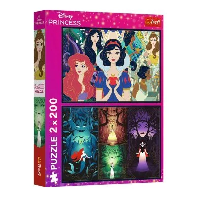 Trefl: Enchantimals Disney hercegnők 2 az 1-ben puzzle - 200 darabos