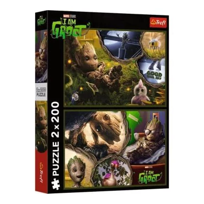Trefl: Galaxis őrzői, Groot - 2 x 200 darabos puzzle