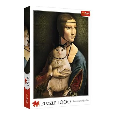 Trefl: Hölgy macskával puzzle - 1000 darabos