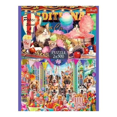 Trefl: Négylábú barátok 2 az 1-ben puzzle - 500 darabos