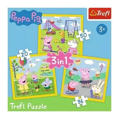 Trefl: Peppa boldog napja 3 az 1-ben puzzle