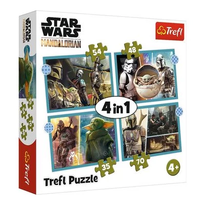 Trefl: Star Wars Mandalorian 4 az 1-ben puzzle - 35, 48, 54, 70 darabos