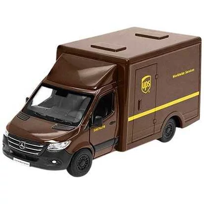 Diecast Mercedes-Benz Sprinter UPS Edition fém autó nyitható ajtókkal 1:48 (többféle)