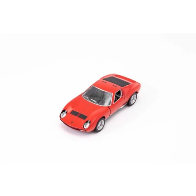 Kinsmart Lamborghini Miura P400 SV 1971 fém autó nyitható ajtókkal 1:34 (többféle)