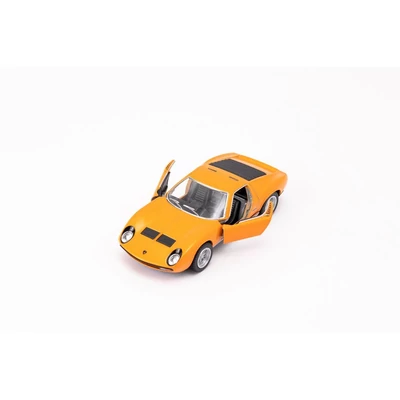 Kép 17/21 - Kinsmart Lamborghini Miura P400 SV 1971 fém autó nyitható ajtókkal 1:34 (többféle)