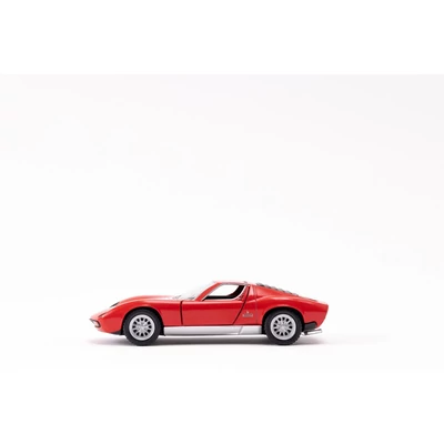 Kép 3/21 - Kinsmart Lamborghini Miura P400 SV 1971 fém autó nyitható ajtókkal 1:34 (többféle)