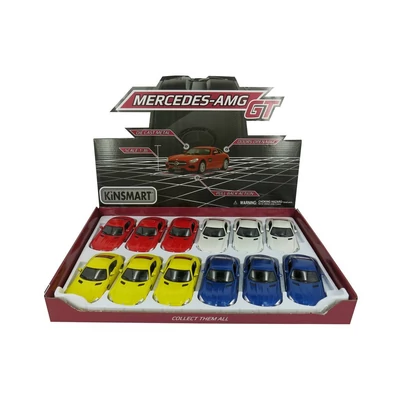 Kép 21/21 - Kinsmart Mercedes-AMG GT fém autó nyitható ajtókkal 1:36 (többféle)