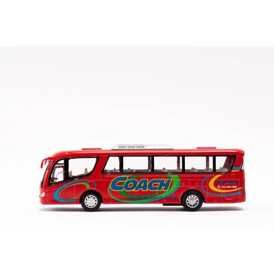 Kép 6/17 - Kinsmart Coach Travel fém busz nyitható ajtókkal (többféle)