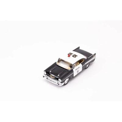 Kép 6/11 - Kinsmart Chevrolet Bel Air (rendőr/tűzoltó kiadás) 1957 fém autó nyitható ajtókkal 1:40 (többféle)