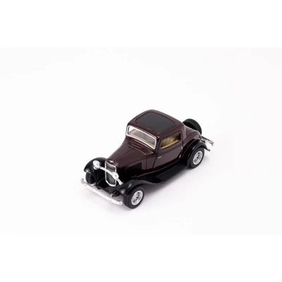 Kép 11/21 - Kinsmart Ford 3 ablakos coupe 1932 fém autó nyitható ajtókkal 1:34 (többféle)
