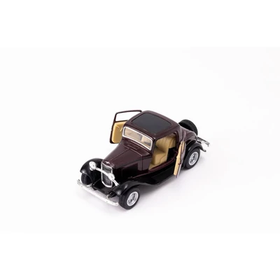 Kép 12/21 - Kinsmart Ford 3 ablakos coupe 1932 fém autó nyitható ajtókkal 1:34 (többféle)