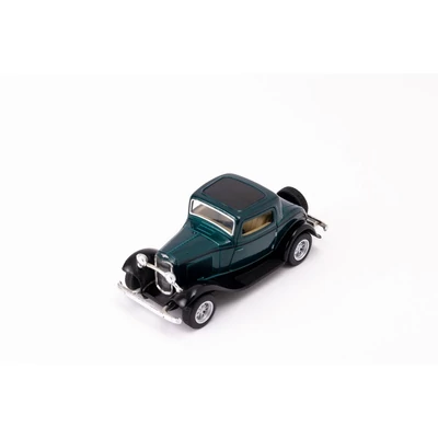 Kép 16/21 - Kinsmart Ford 3 ablakos coupe 1932 fém autó nyitható ajtókkal 1:34 (többféle)