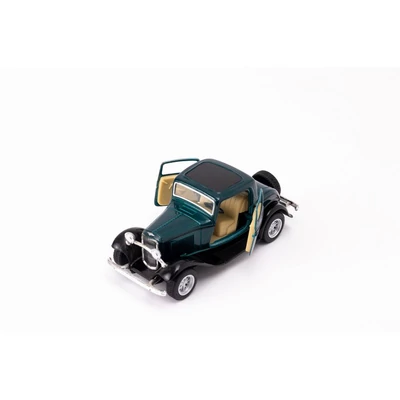 Kép 17/21 - Kinsmart Ford 3 ablakos coupe 1932 fém autó nyitható ajtókkal 1:34 (többféle)