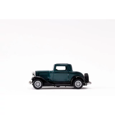 Kép 18/21 - Kinsmart Ford 3 ablakos coupe 1932 fém autó nyitható ajtókkal 1:34 (többféle)