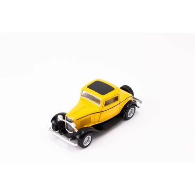 Kép 6/21 - Kinsmart Ford 3 ablakos coupe 1932 fém autó nyitható ajtókkal 1:34 (többféle)