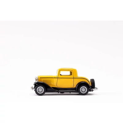 Kép 8/21 - Kinsmart Ford 3 ablakos coupe 1932 fém autó nyitható ajtókkal 1:34 (többféle)