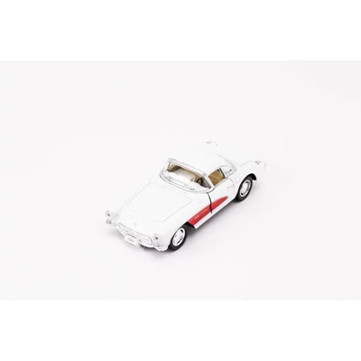 Kép 11/21 - Kinsmart Chevrolet Corvette 1957 fém autó nyitható ajtókkal 1:34 (többféle)