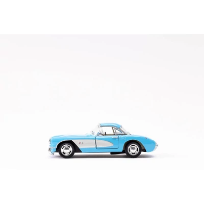 Kép 3/21 - Kinsmart Chevrolet Corvette 1957 fém autó nyitható ajtókkal 1:34 (többféle)