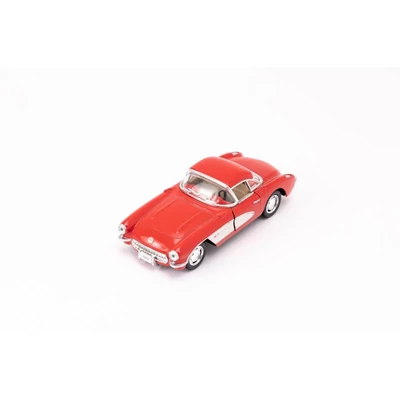 Kép 6/21 - Kinsmart Chevrolet Corvette 1957 fém autó nyitható ajtókkal 1:34 (többféle)
