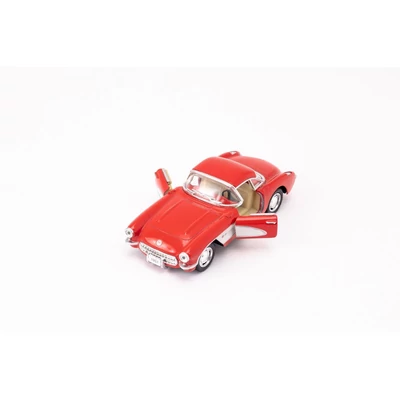 Kép 7/21 - Kinsmart Chevrolet Corvette 1957 fém autó nyitható ajtókkal 1:34 (többféle)