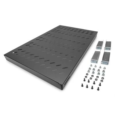 Kép 6/7 - Digitus 1U fixed shelf for 1000mm depth racks 44x482x700mm adjust. 700-900mm depth Black