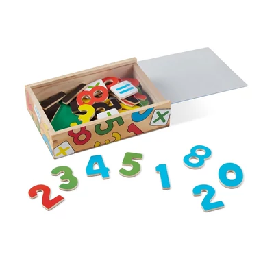 Kép 2/2 - Melissa & Doug, fa készségfejlesztő játék, mágneses számok
