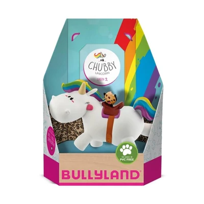 Bullyland 44502 Chubby Unikornis, lovagló játékszett