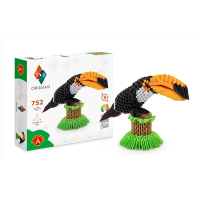 Kép 3/3 - Origami 3D Tukán papírhajtogatós építőjáték