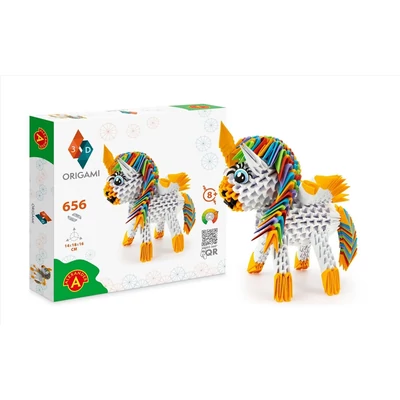 Kép 3/3 - Origami 3D Unikornis papírhajtogatós építőjáték