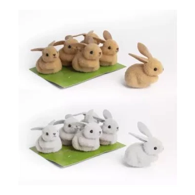 Dekorációs nyuszi figura - 6 db-os, kétféle