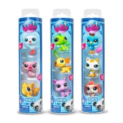Littlest Pet Shop: Figura csomag, 1. széria - 3 db-os hengerben, többféle