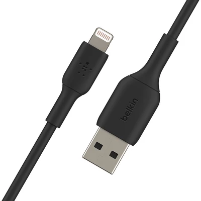 Kép 5/8 - Belkin BOOST CHARGE USB-A to Lightning Cable, PVC - 1M (2 PK) - Black