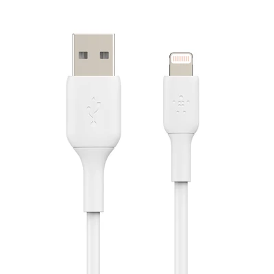 Kép 2/6 - Belkin BOOST CHARGE USB-A to Lightning Cable, PVC - 1M (2 PK) - White
