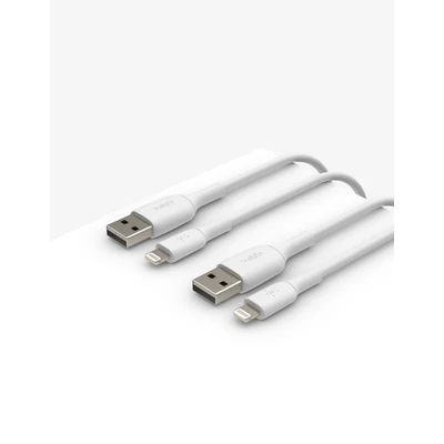 Kép 4/6 - Belkin BOOST CHARGE USB-A to Lightning Cable, PVC - 1M (2 PK) - White
