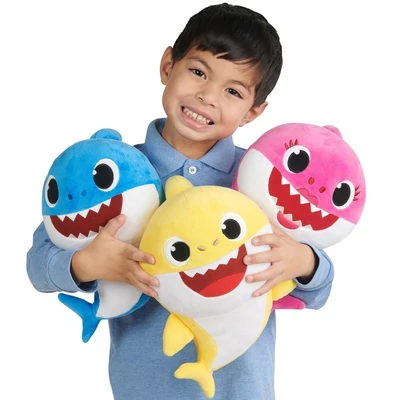 Kép 3/3 - Baby Shark Cápa család zenélő plüss - Bébi cápa
