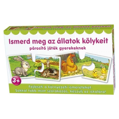 Kép 10/13 - Keresd a párját, puzzle párosító játék, 12-féle, 28x17,5x4,5 cm dob.