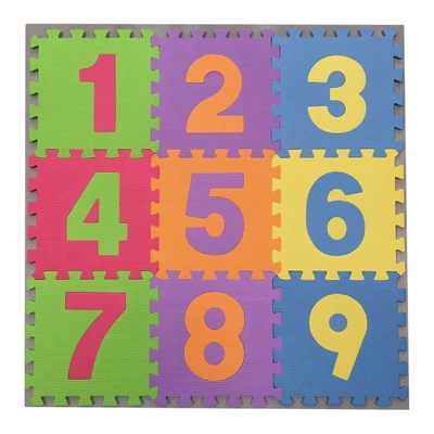 Puzzle szõnyeg, EVA, padlóborítás, 9 lap, számos, 30x30 cm, PVC